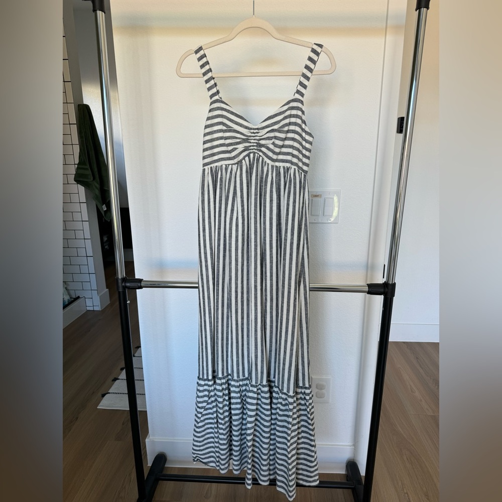 Stripe Blue and White Dress